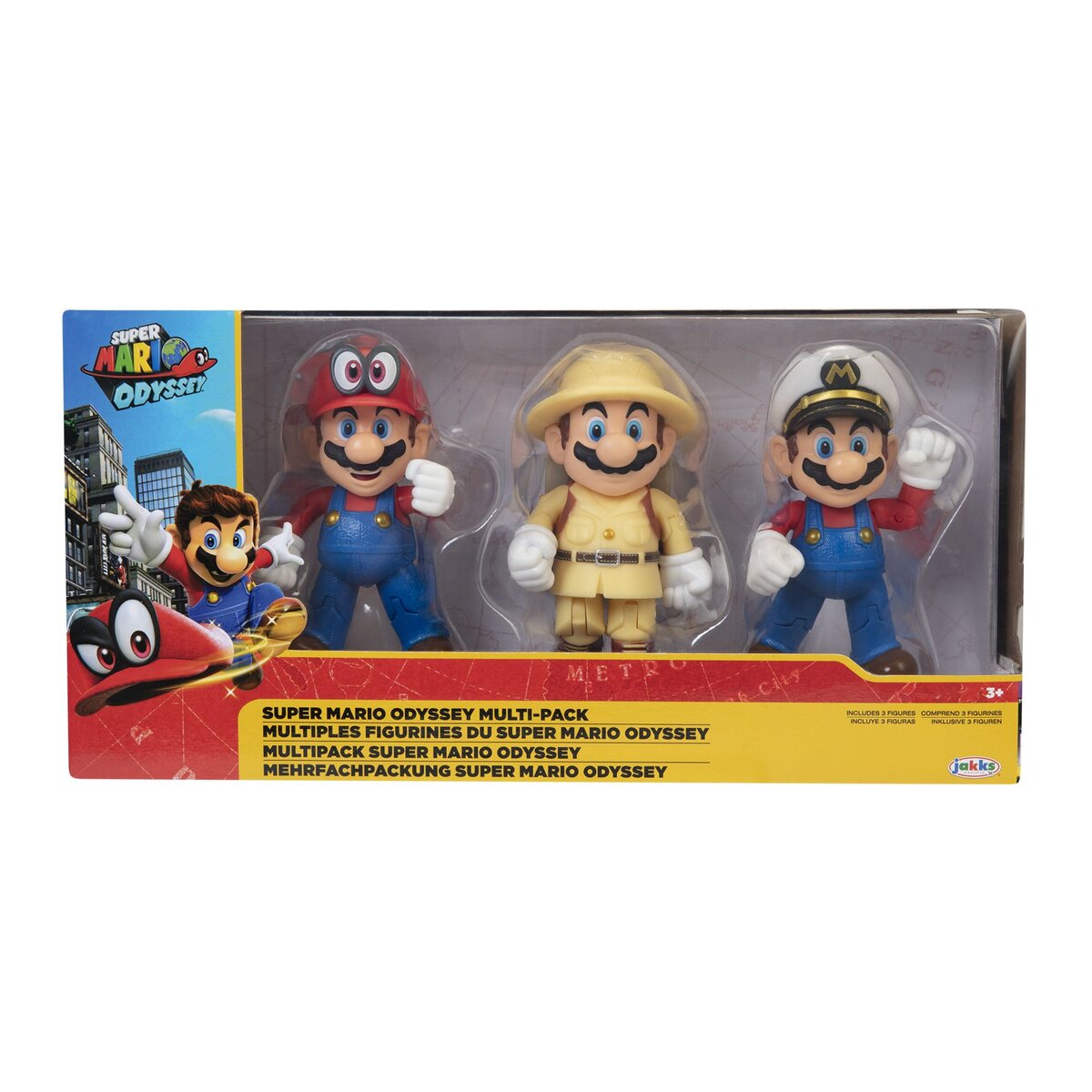 JAKKS PACIFIC Coffret de 3 figurines 10 cm Super Mario Odyssey pas
