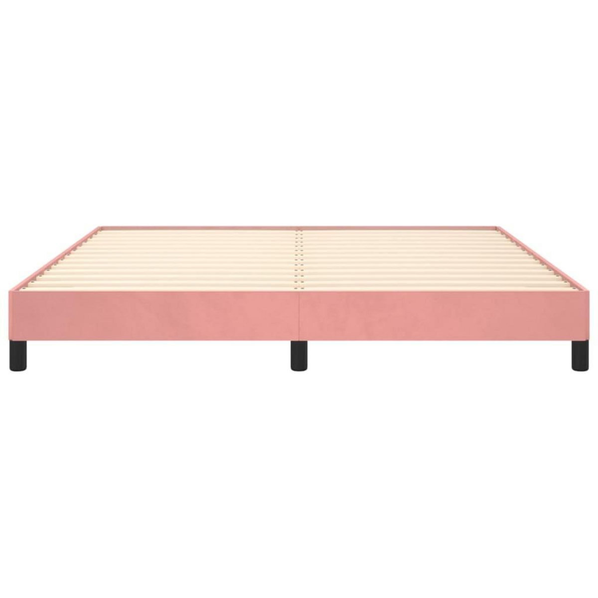 VIDAXL Cadre de lit sans matelas rose 160x200 cm velours