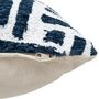 Voir la diapositive 3 : ATMOSPHERA Housse de Coussin Chenille  Jeni  40x40cm Bleu Égéen