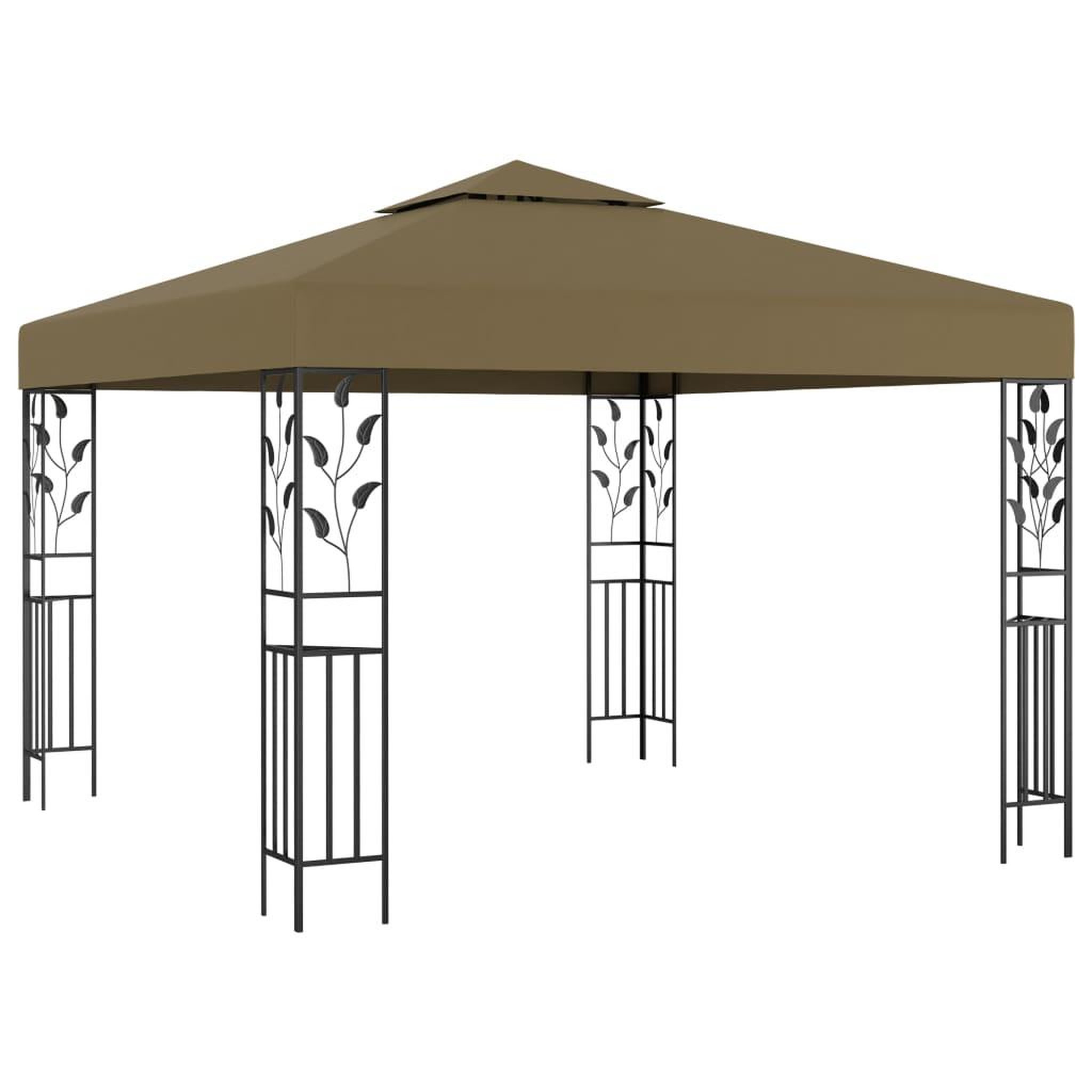 Voir la diapositive 1 : VIDAXL Tonnelle 3x3 m Taupe 180 g/m^2