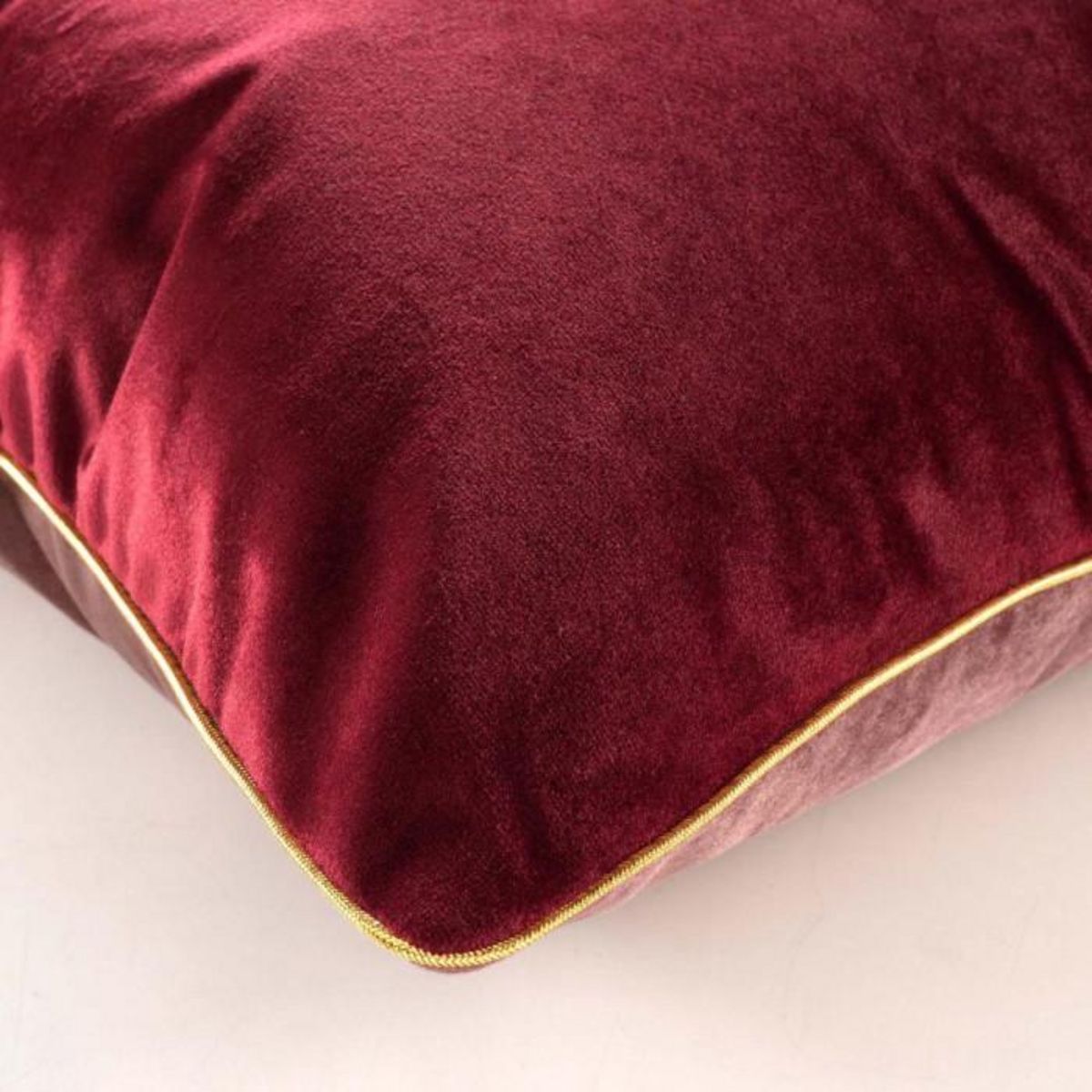 Paris Prix Coussin Déco Velours  Noria  45x45cm Bordeaux