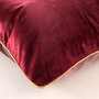 Voir la diapositive 3 : Paris Prix Coussin Déco Velours  Noria  45x45cm Bordeaux