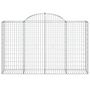 Voir la diapositive 4 : VIDAXL Paniers a gabions arques 2 pcs 200x50x120/140 cm Fer galvanise