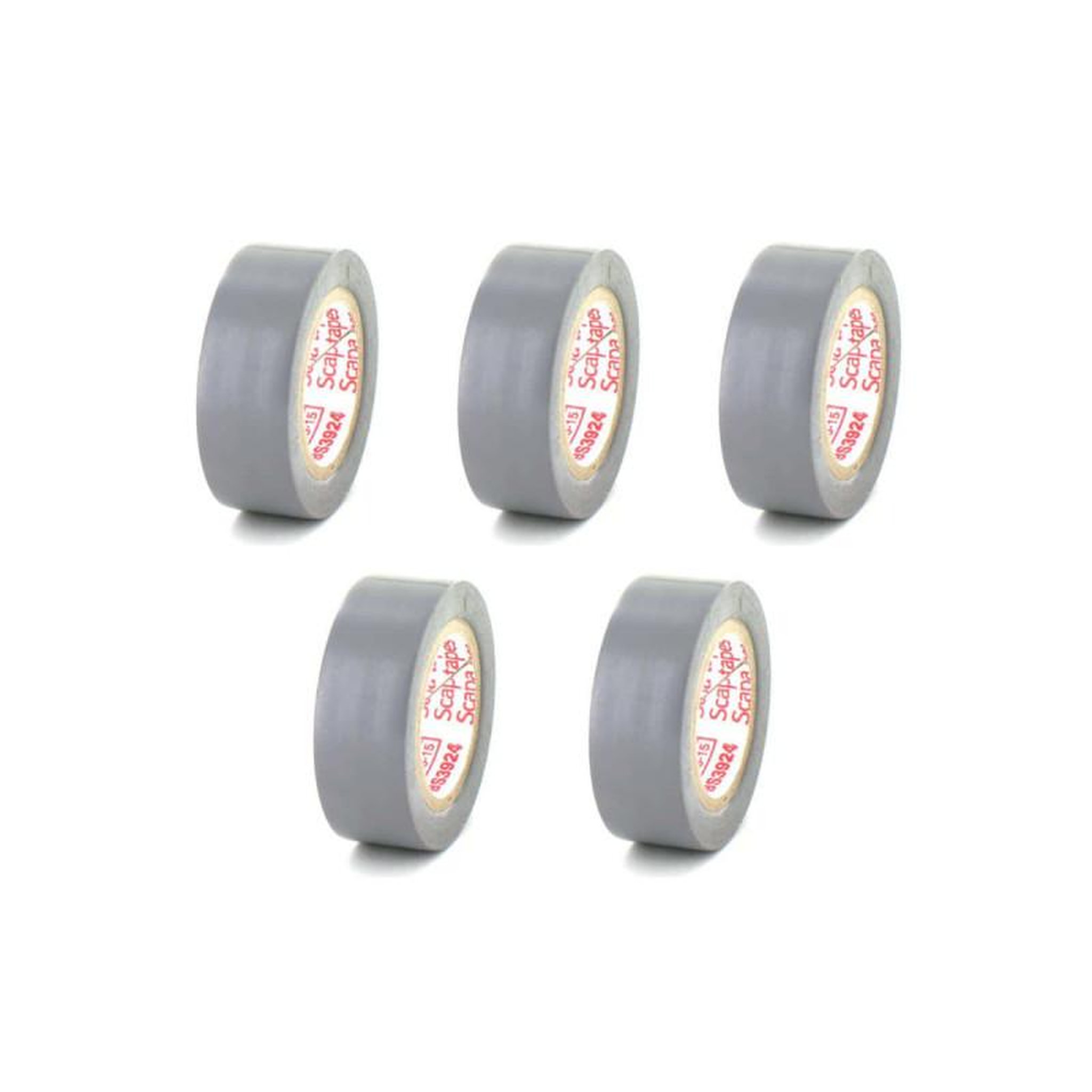 Scapa Lot de 5 rubans adhésifs électriques scapa - pvc - 19mm - 2702-19-gris