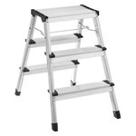 FIVE Marchepied Design  3 Marches  62cm Argent & Noir