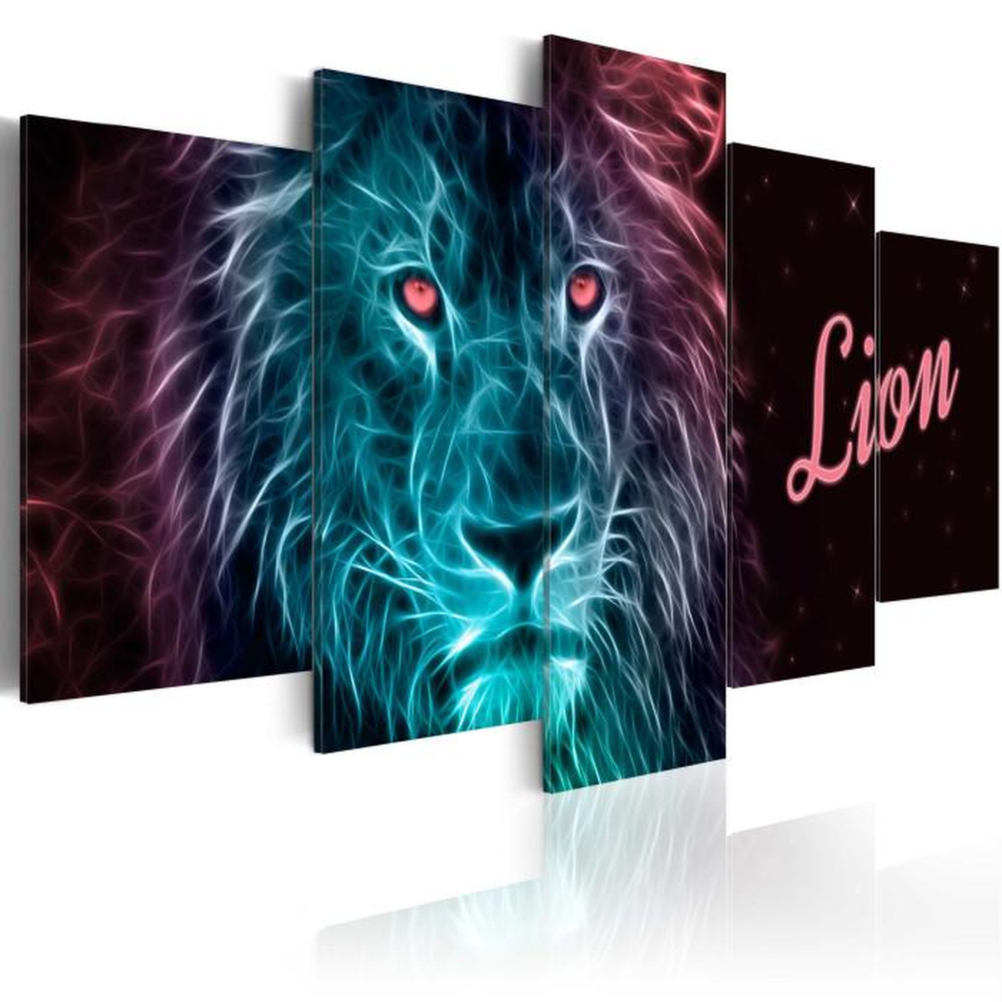 Paris Prix Tableau Imprimé  Neon King. Coloris disponibles : Multicolore