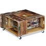 Voir la diapositive 3 : VIDAXL Table basse Bois de recuperation massif 70x70x35 cm