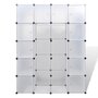 VIDAXL Armoire modulaire 14 compartiments blanc 37 x 146 x 180,5 cm