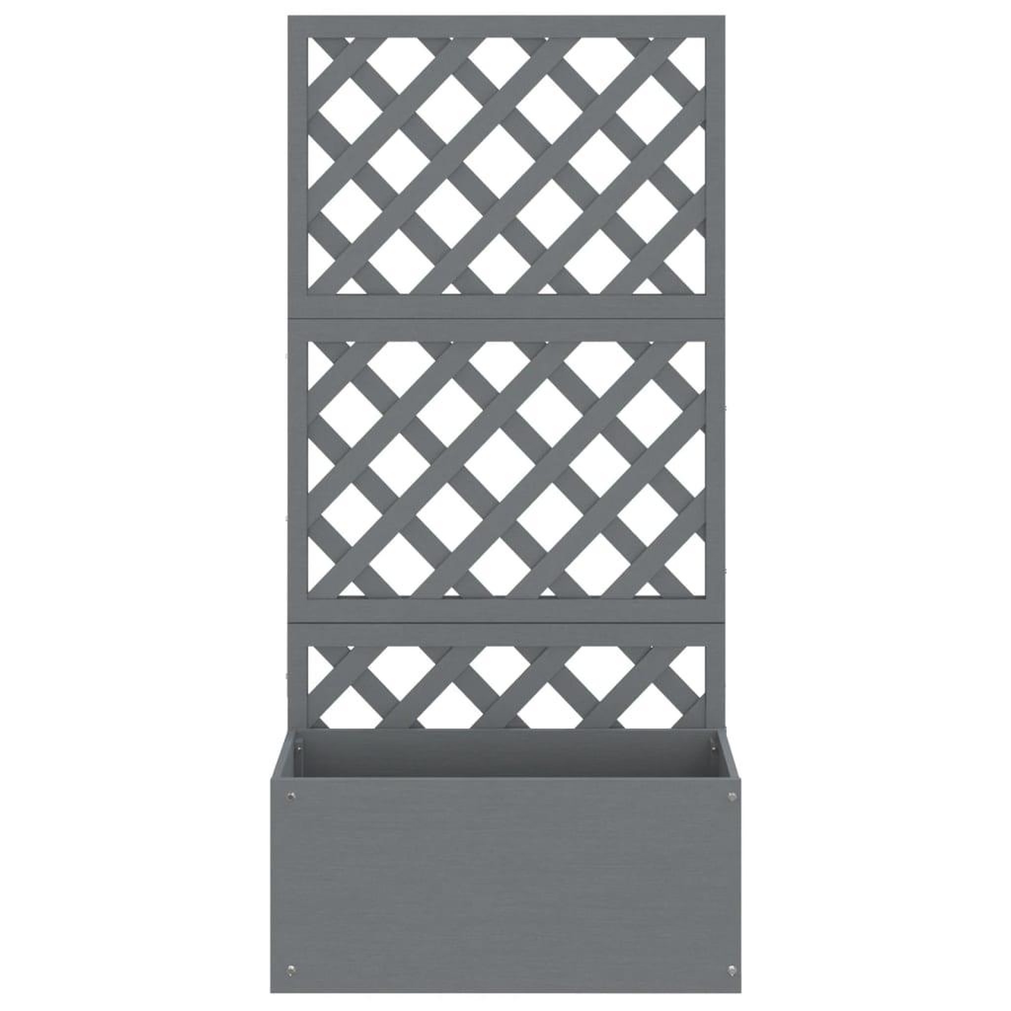 Voir la diapositive 4 : VIDAXL Jardiniere en treillis Gris 65x33x135 cm WPC