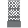 Voir la diapositive 4 : VIDAXL Jardiniere en treillis Gris 65x33x135 cm WPC