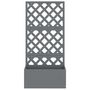 Voir la diapositive 4 : VIDAXL Jardiniere en treillis Gris 65x33x135 cm WPC