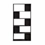  Bibliothèque design asymétrique – Pieter – 5 étagères, 10 compartiments de rangement, 83x23x173cm