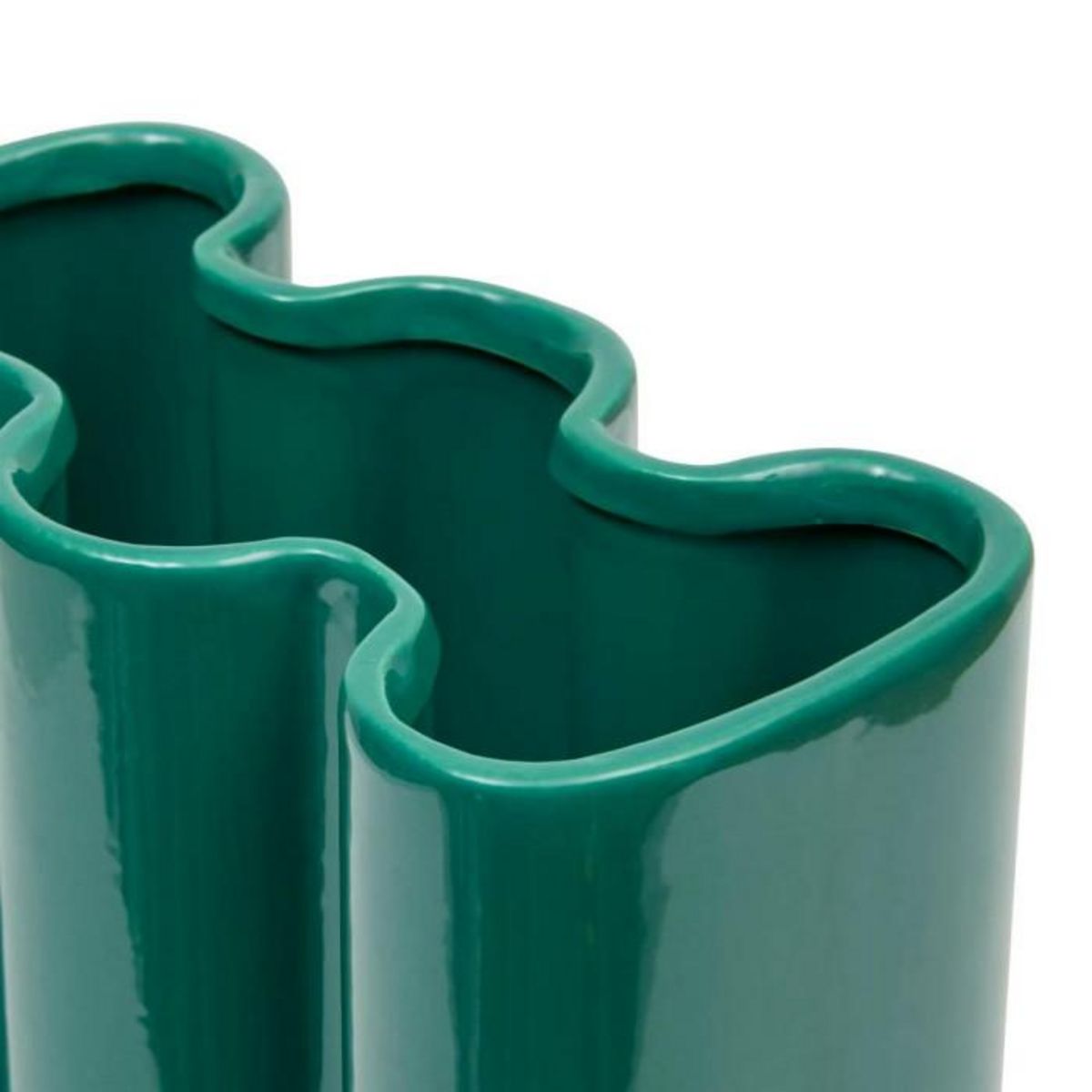 ATMOSPHERA Vase Design en Dolomite  Flow  25cm Vert