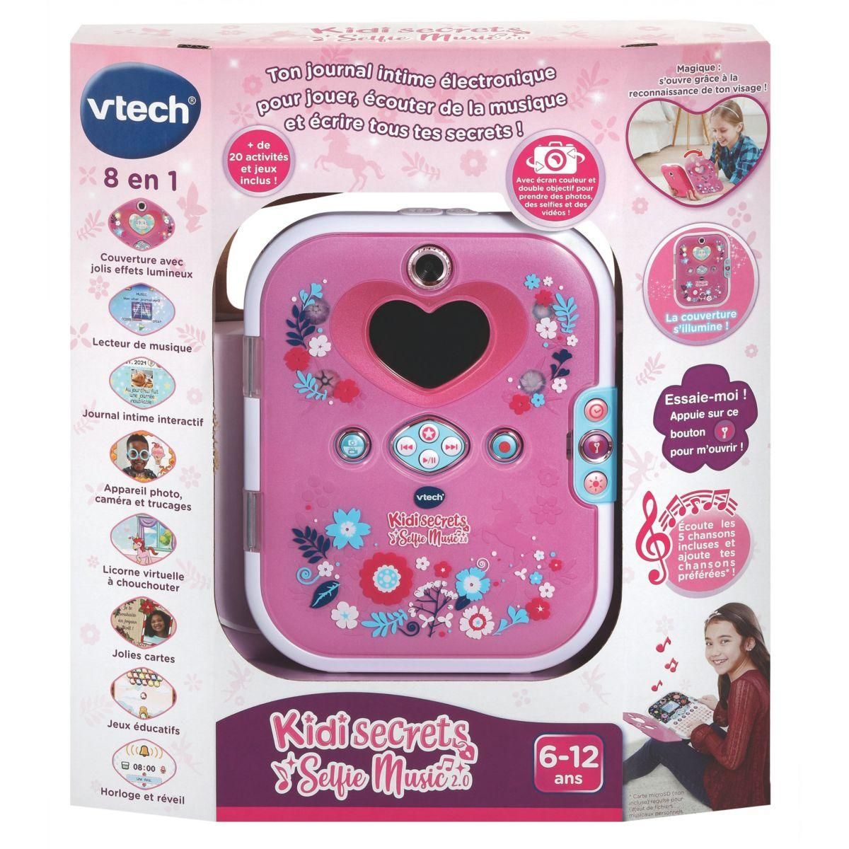 VTECH Jeu éducatif KidiSecrets Selfie Music 2.0 rose