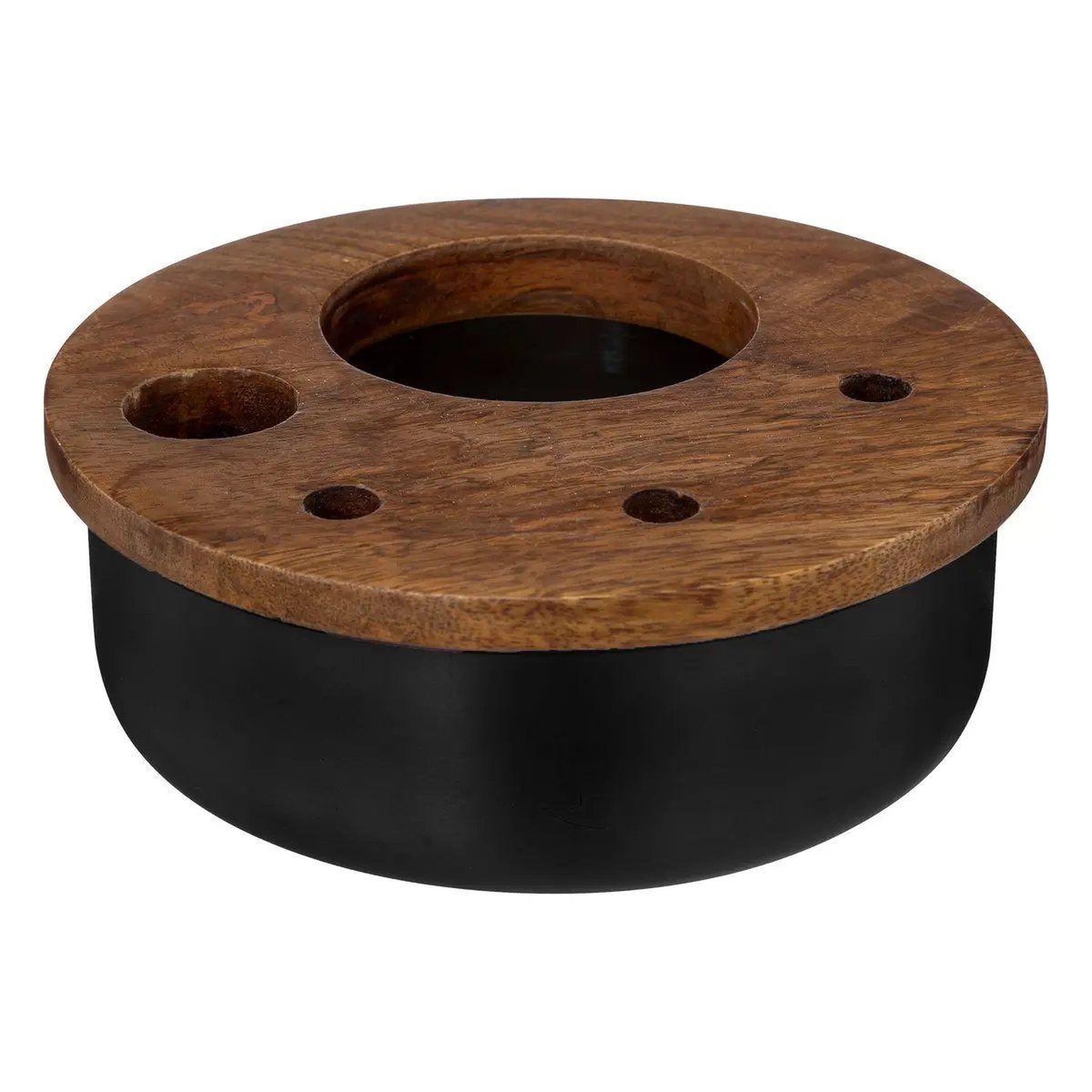 Voir la diapositive 2 : SECRET DE GOURMET Coffret cocktail 6 pièces  manguier  21cm noir