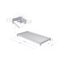 Voir la diapositive 3 : BENLEMI Lit simple en bois TEENY Blanc 90x160cm