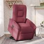 Voir la diapositive 3 : VIDAXL Fauteuil inclinable electrique rouge bordeaux tissu