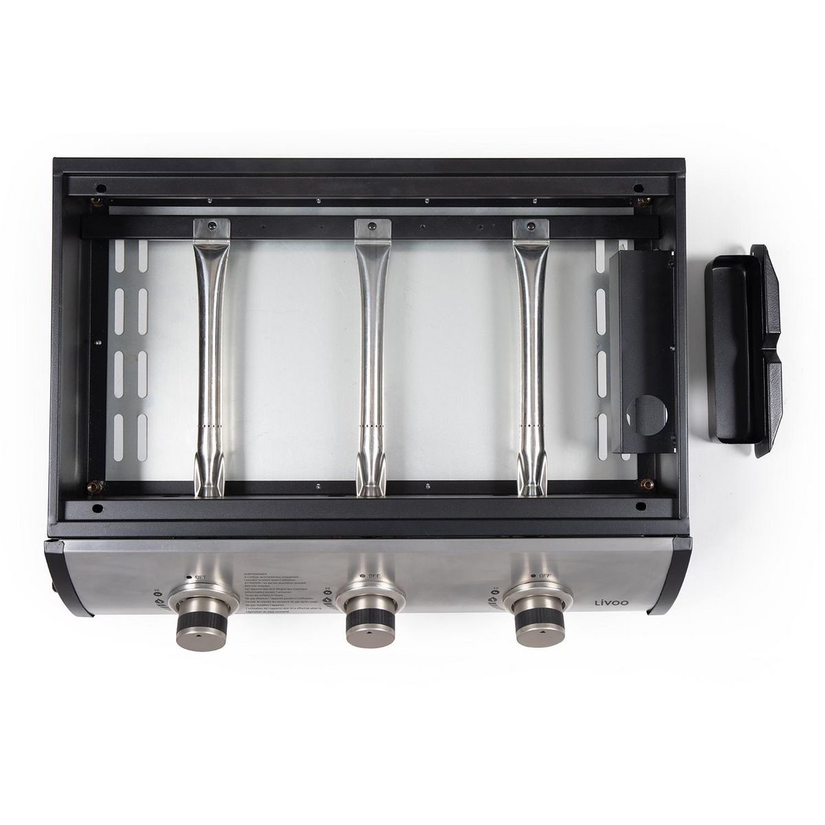LIVOO Plancha gaz 7.5kw plaque acier émaillée 61x38cm - doc277