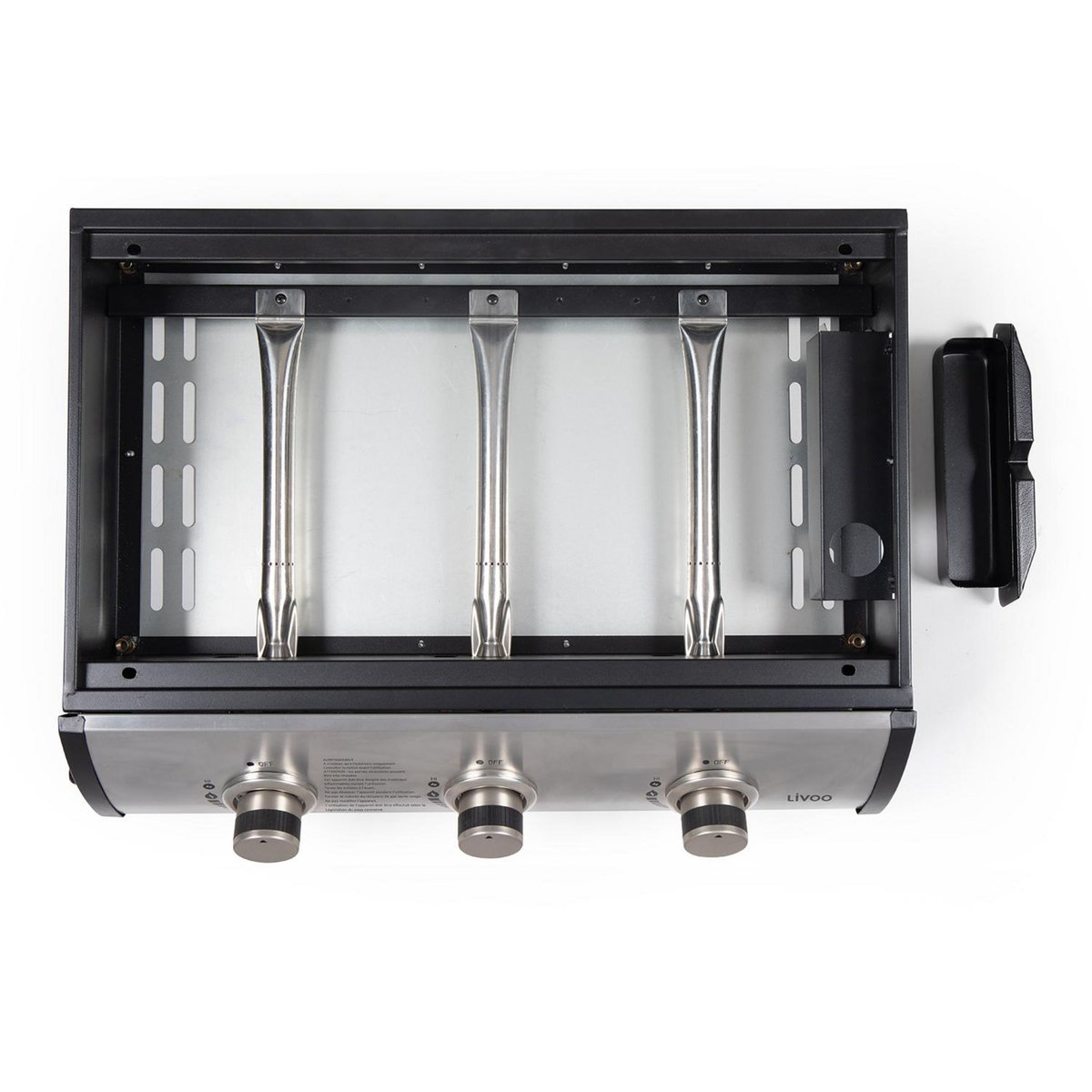 LIVOO Plancha gaz 7.5kw plaque acier émaillée 61x38cm - doc277