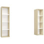 Voir la diapositive 2 : VIDAXL Meubles TV muraux 2 pcs Blanc et chene sonoma Bois d'ingenierie