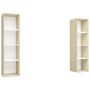 Voir la diapositive 2 : VIDAXL Meubles TV muraux 2 pcs Blanc et chene sonoma Bois d'ingenierie