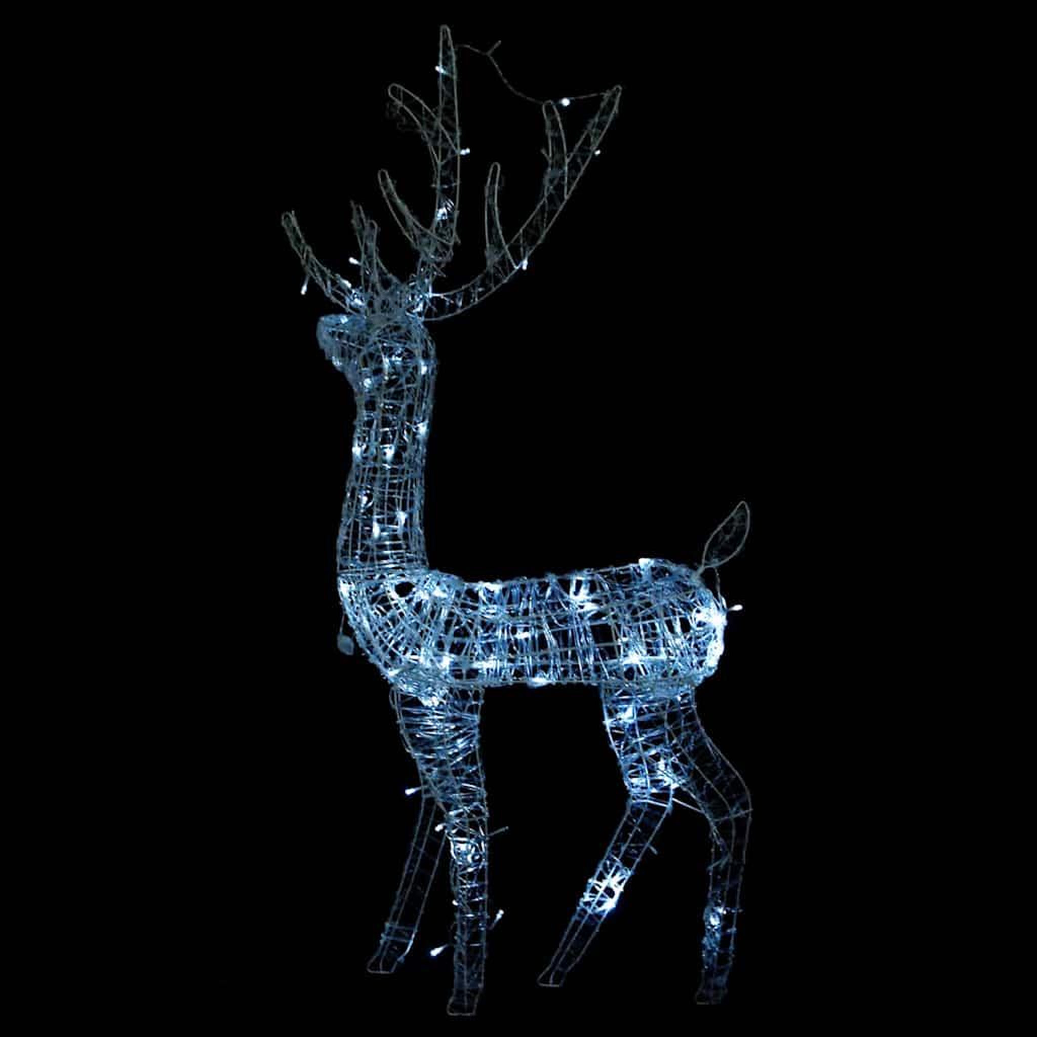Voir la diapositive 4 : VIDAXL Renne de decoration de noël acrylique 140 led blanc froid 128 cm