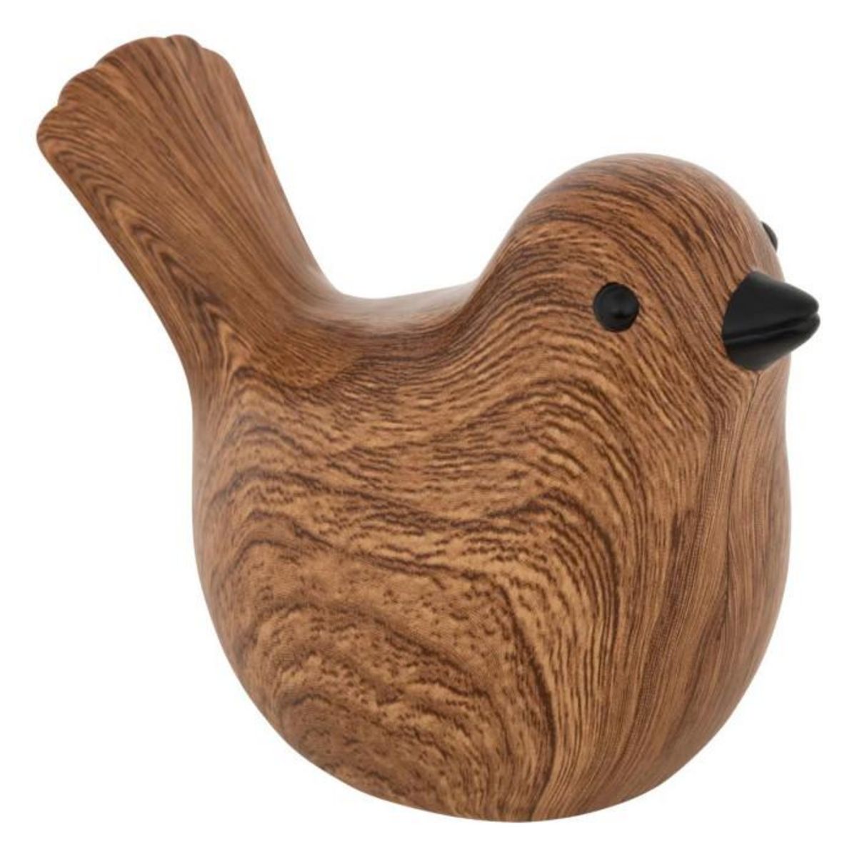 ATMOSPHERA Lot de 2 Oiseaux en Dolomite  Family Corner  14cm Marron