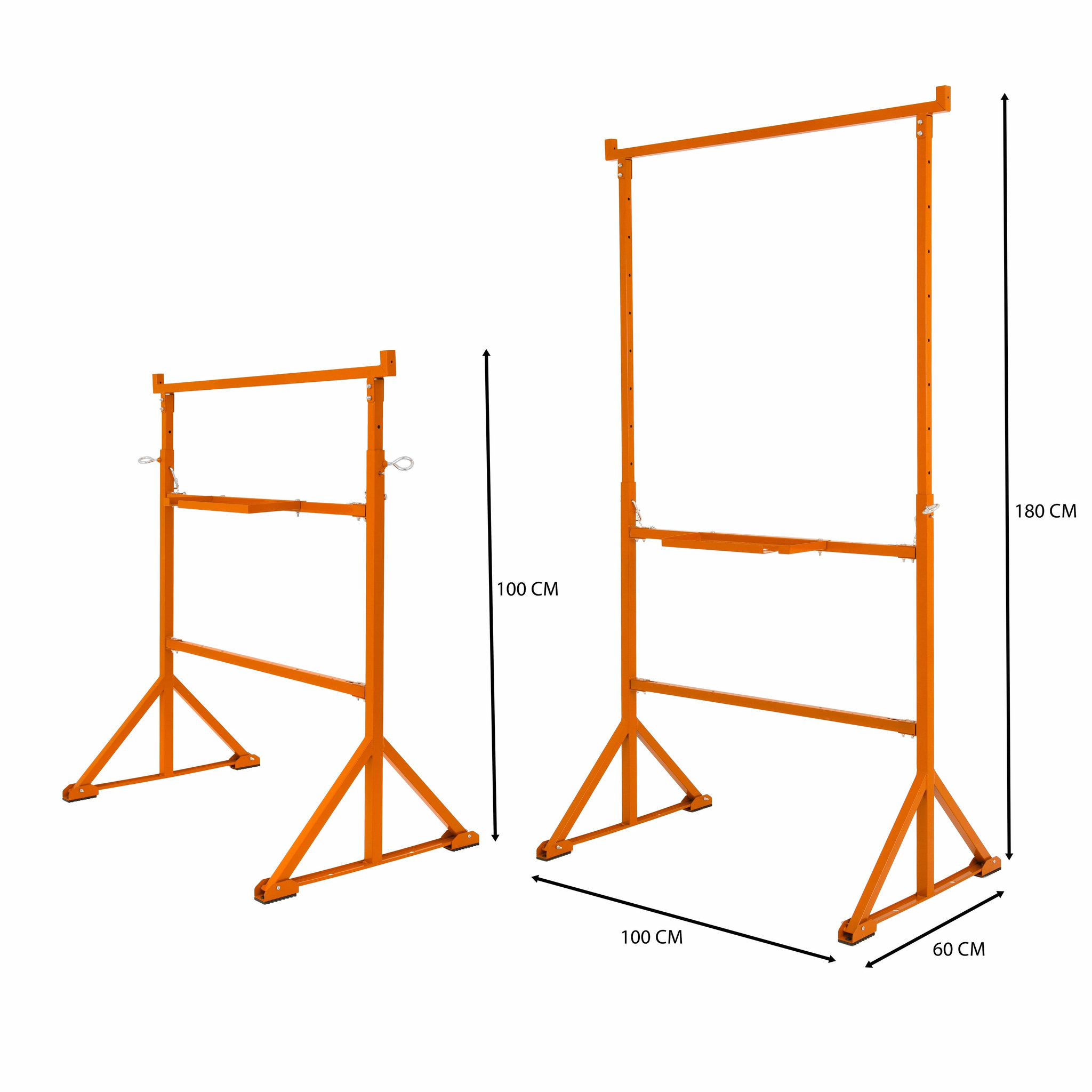 Voir la diapositive 5 : MONSTERSHOP Lot de 8 tréteaux de maçon - hauteur réglable