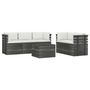 Voir la diapositive 2 : VIDAXL Salon palette de jardin 6 pcs avec coussins Bois de pin massif