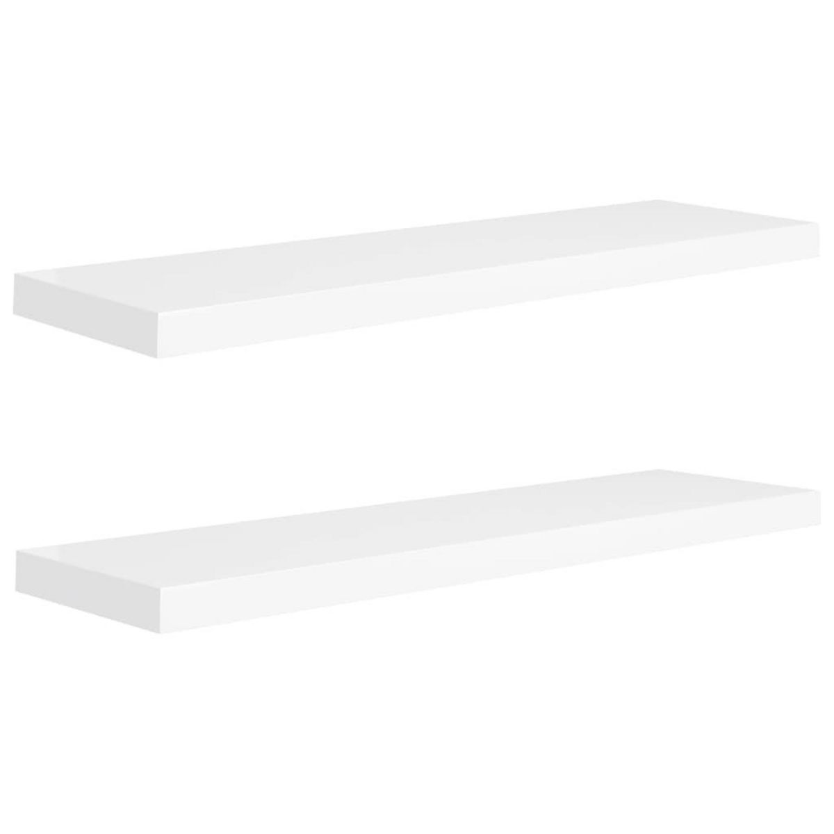 VIDAXL Etageres murales flottantes 2 pcs blanc 90x23,5x3,8 cm MDF