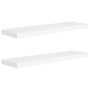 Voir la diapositive 2 : VIDAXL Etageres murales flottantes 2 pcs blanc 90x23,5x3,8 cm MDF