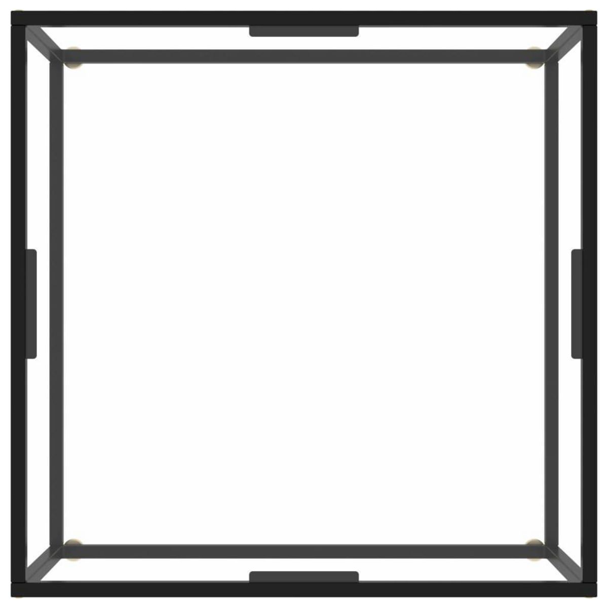 VIDAXL Table basse Noir avec verre trempe 80x80x35 cm