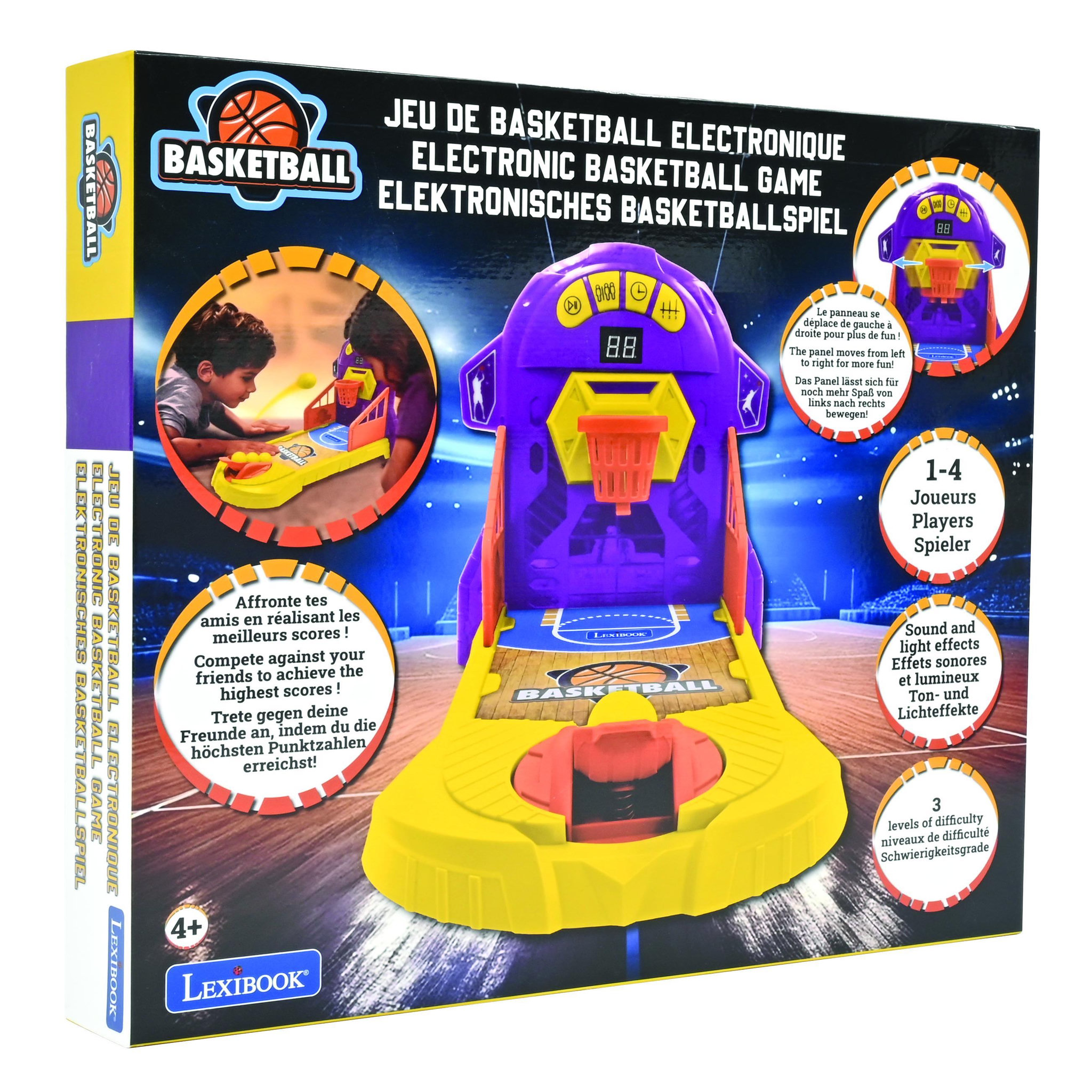Voir la diapositive 4 : Lexibook Jeu de Basketball Électronique avec effets lumineux et sonores
