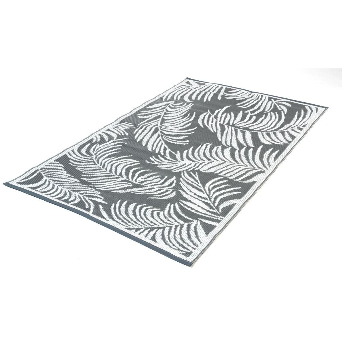 Inkazen Tapis extérieur - 120x180cm - Blanc et gris - HAWAI