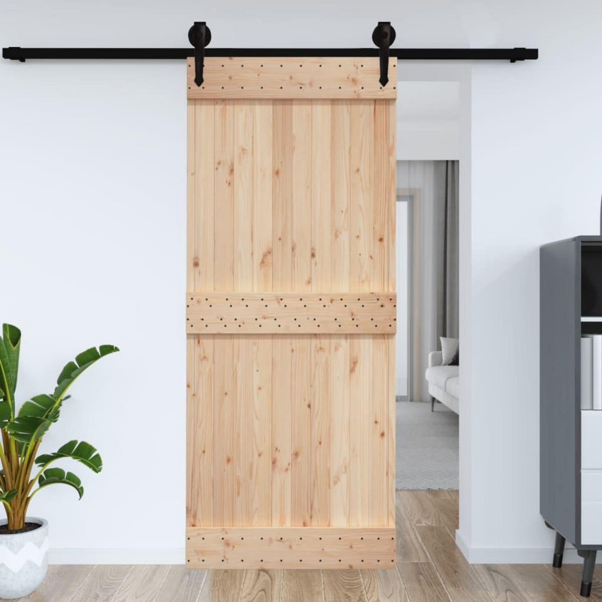 VIDAXL Porte NARVIK 95x210 cm bois massif de pin