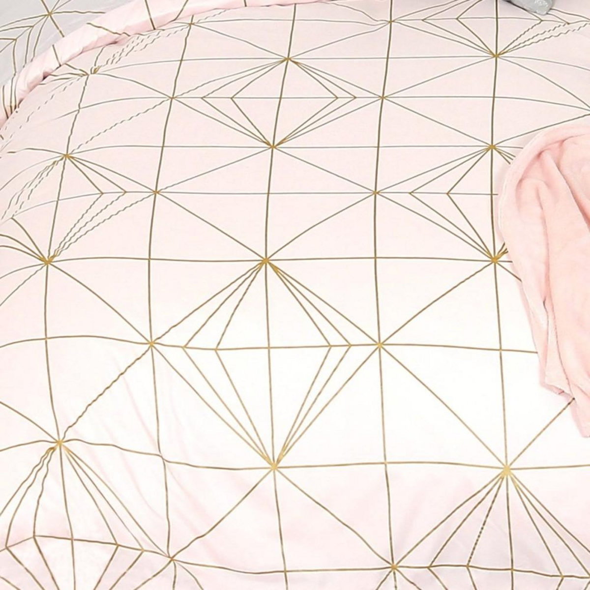 COTE DECO Housse de couette 240x220 + 2 taies LAMPION microfibre