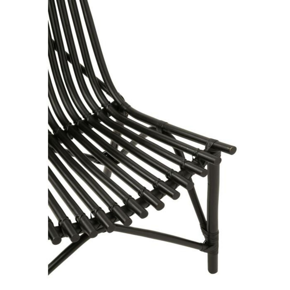 Paris Prix Fauteuil Design en Rotin  Margery  84cm Noir