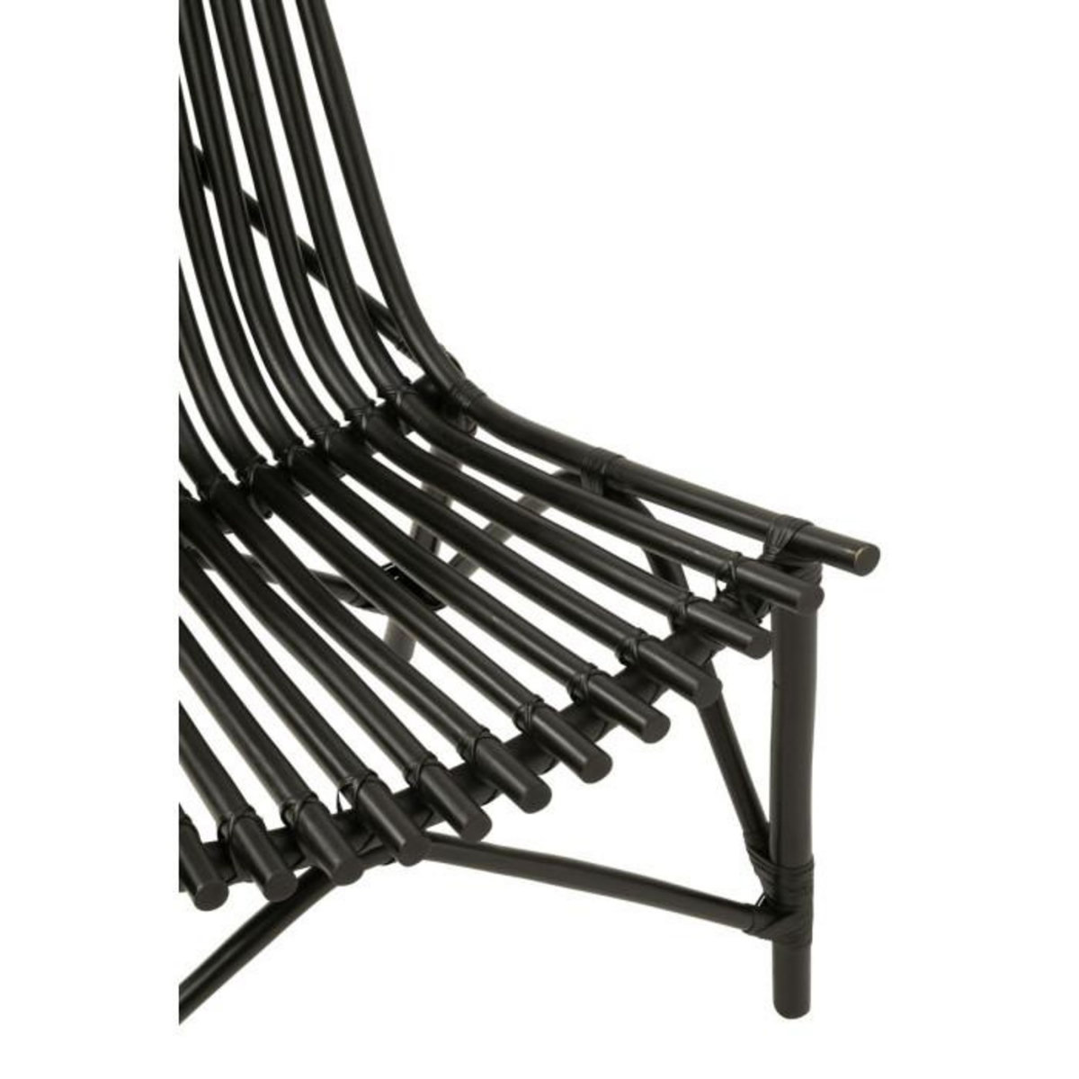 Paris Prix Fauteuil Design en Rotin  Margery  84cm Noir