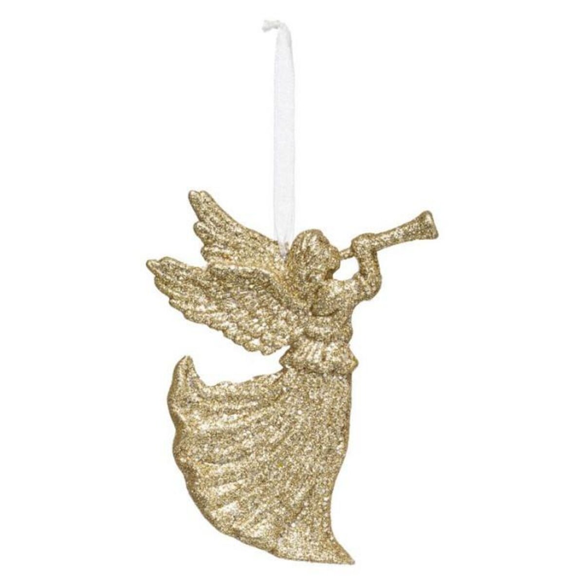 FEERIC LIGHT & CHRISTMAS Sujet de Noël Ange avec Paillettes  Cocon  11cm Or