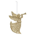 FEERIC LIGHT & CHRISTMAS Sujet de Noël Ange avec Paillettes  Cocon  11cm Or