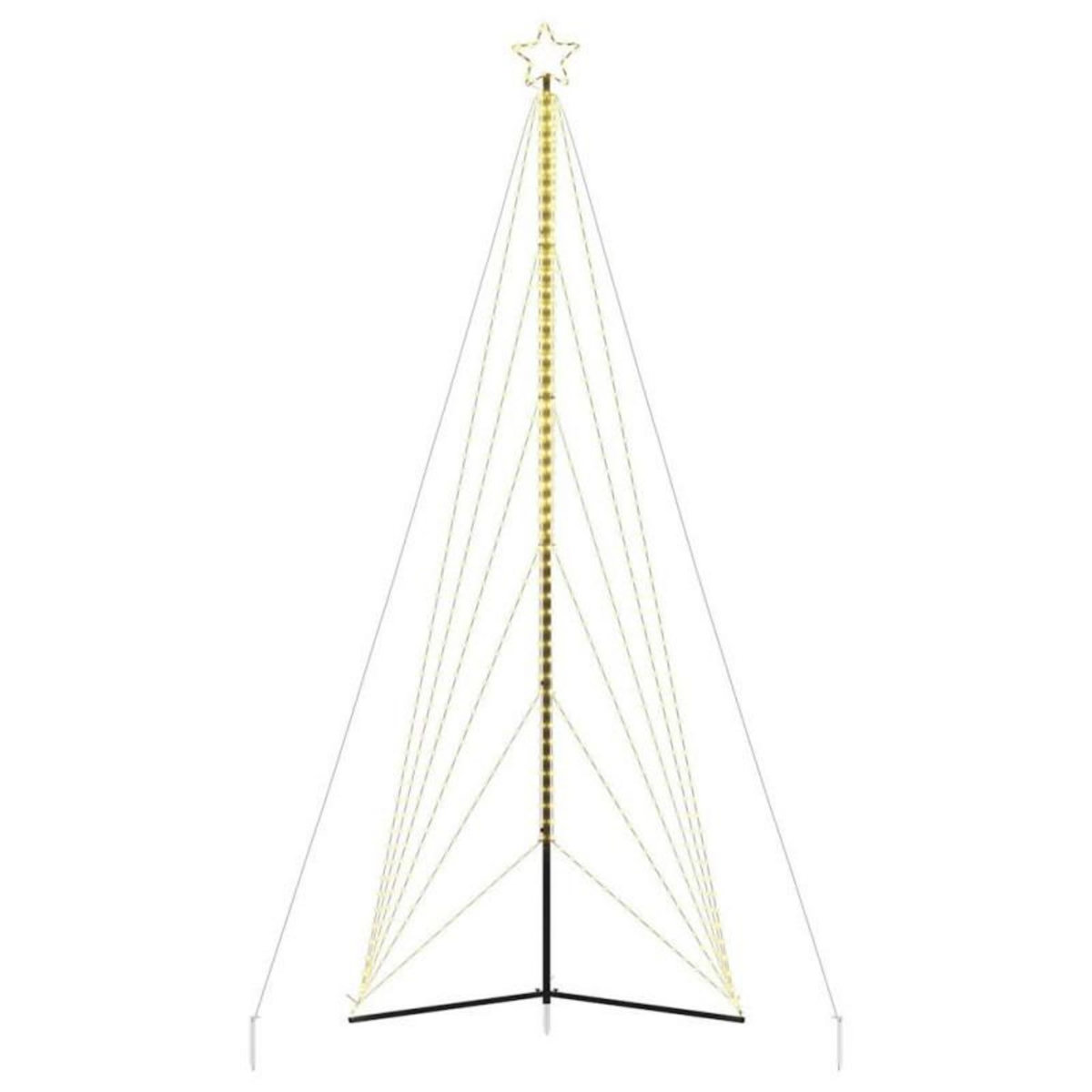 VIDAXL Guirlande de sapin de Noël 861 LED blanc chaud 478 cm