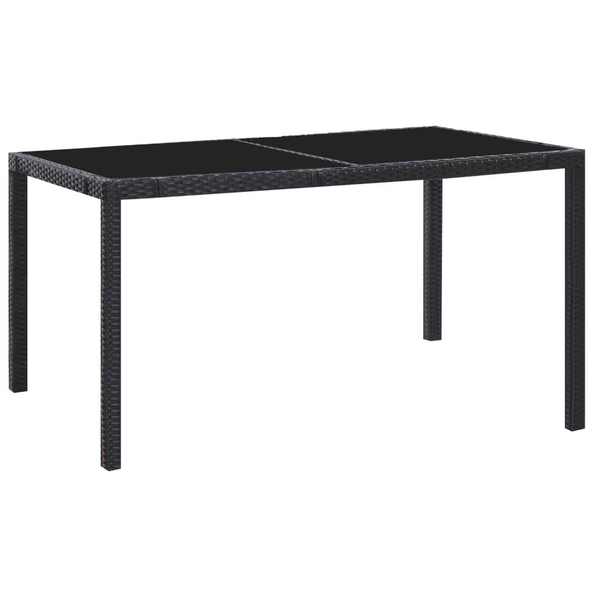 Voir la diapositive 2 : VIDAXL Ensemble a manger d'exterieur 7 pcs Resine tressee Noir