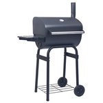 VIDAXL Gril barbecue au charbon avec etagere inferieure Noir