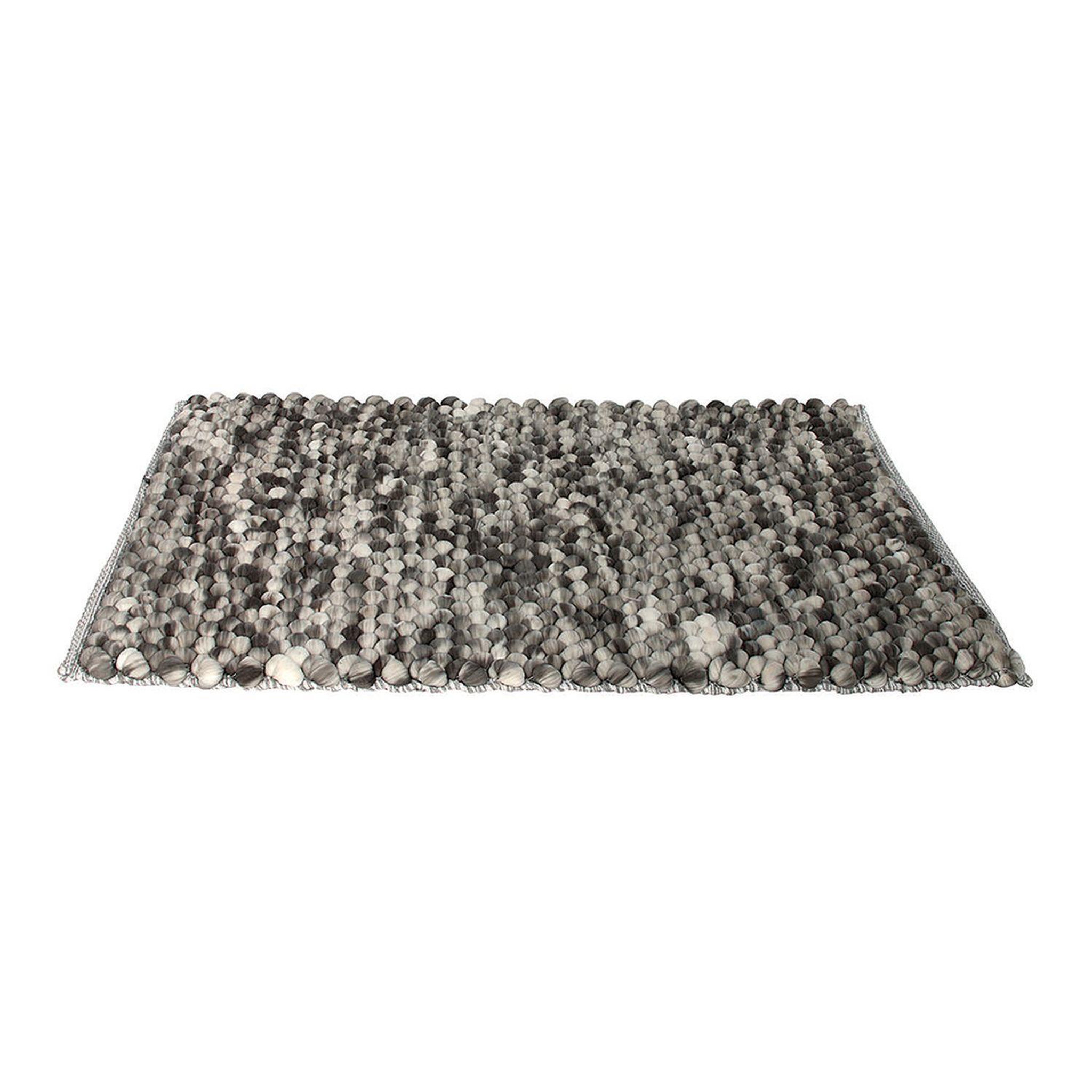 The Home Deco Factory Tapis scandinave effet boules cocooning - l. 120 x l. 170 cm - marron/gris