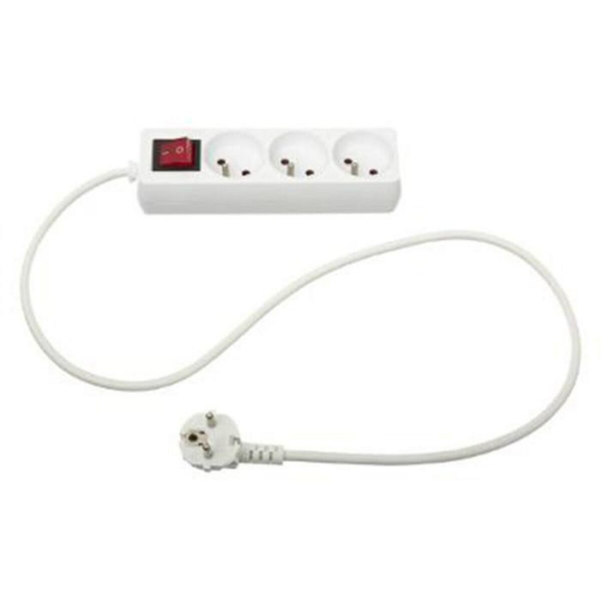 SMART SYSTEM Bloc Multiprise  3 Prises  17cm Blanc