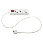 SMART SYSTEM Bloc Multiprise  3 Prises  17cm Blanc