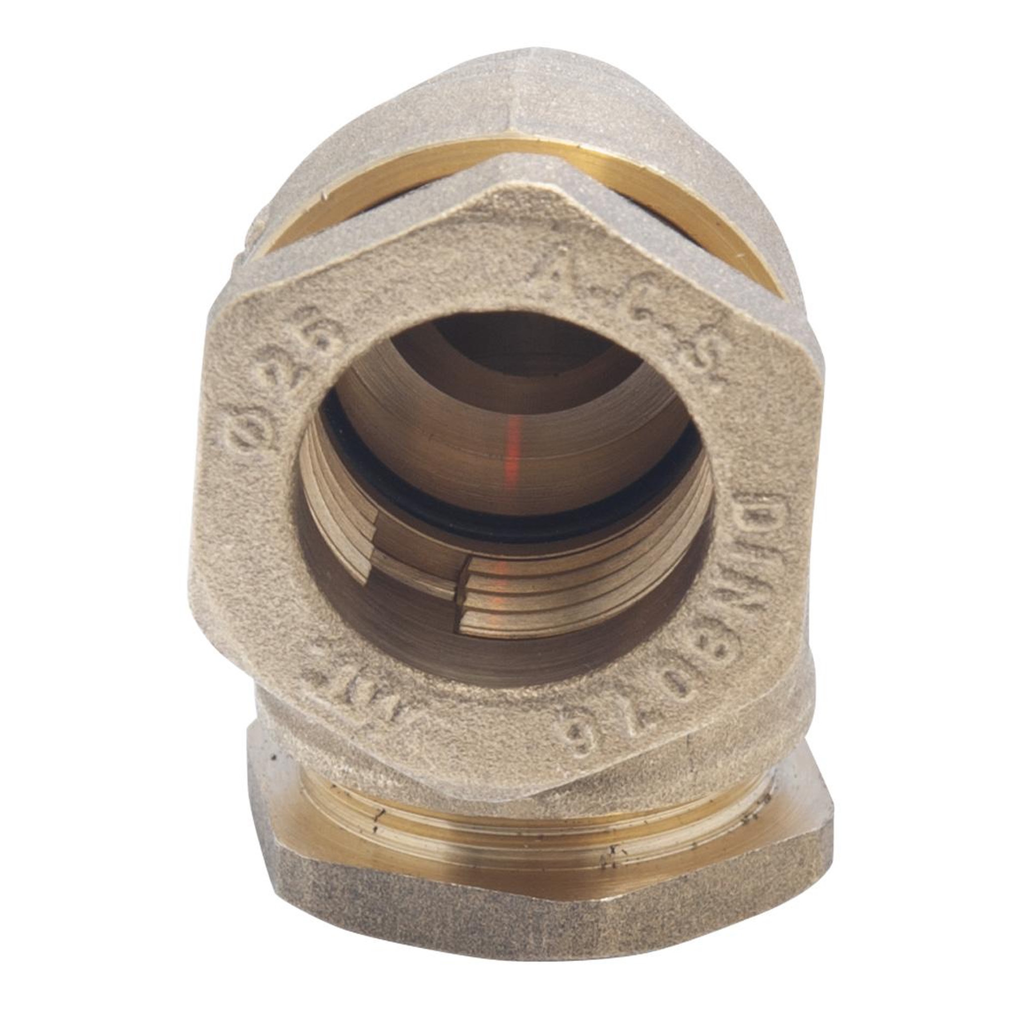Voir la diapositive 2 : RAIN Raccord laiton compression coudé d25 ply