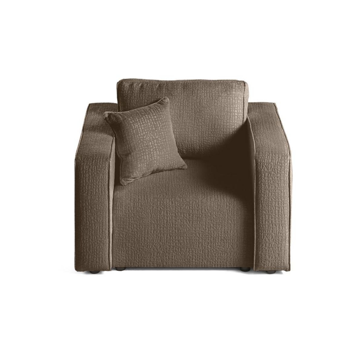 BEST MOBILIER Topaze - fauteuil - en tissu velours relief