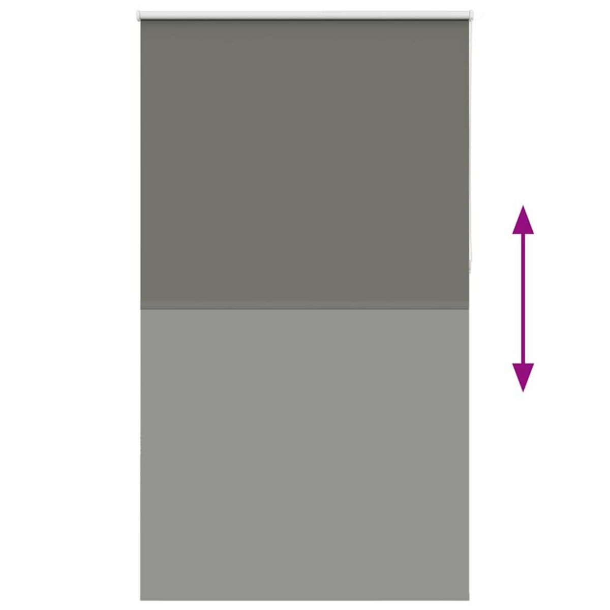 VIDAXL Store enrouleur occultant largeur du tissu 136,6 cm polyester