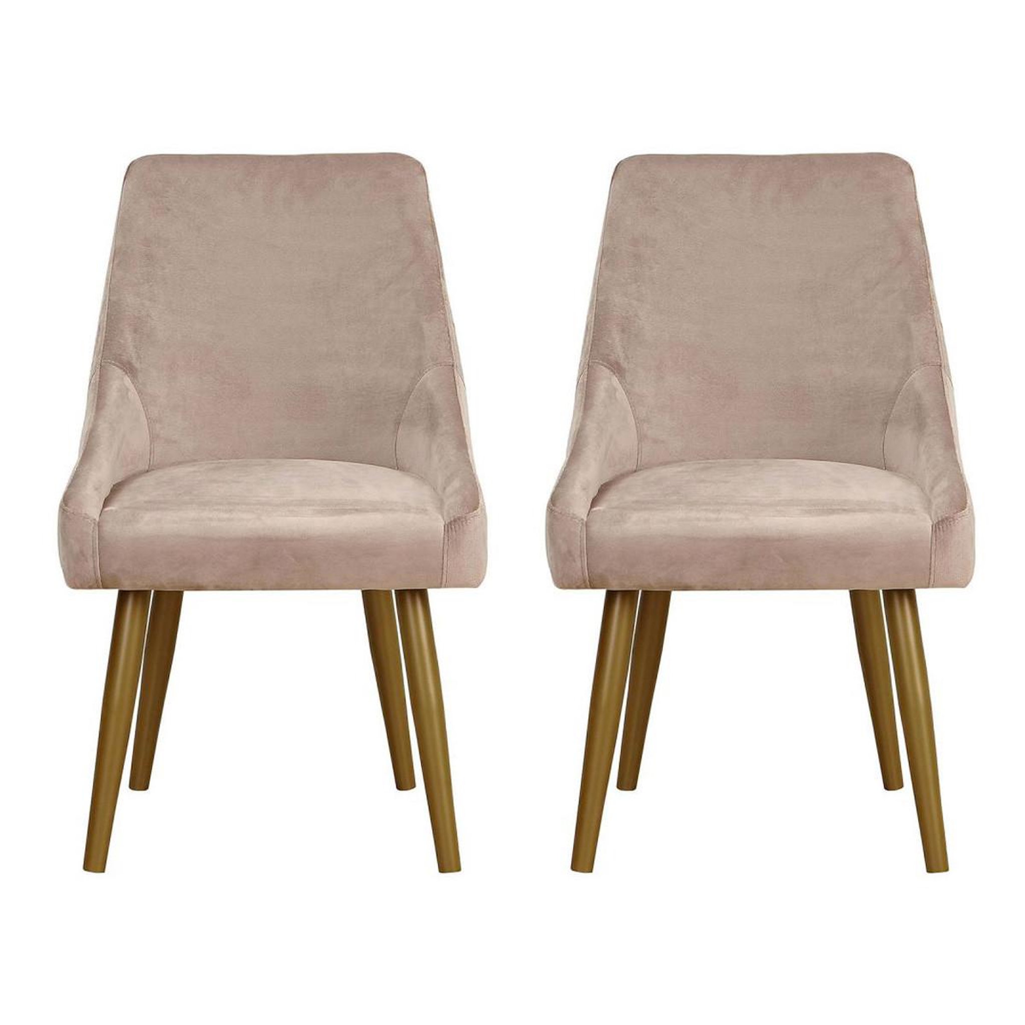 Paris Prix Lot de 2 fauteuils en velours  bafia  80cm taupe